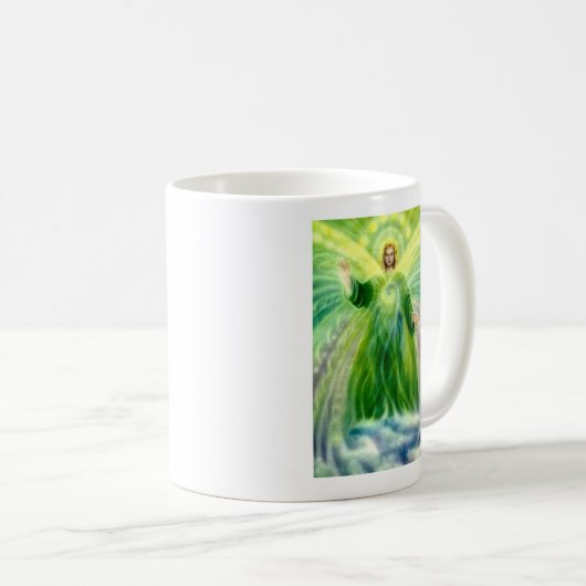 Heilendes Licht Erzengel-RAPHAEL Kaffeetasse (VorderseiteRechts)