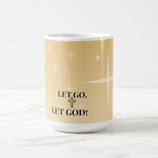 Heilendes Licht Lass Los Lass Gott Kreuz Kaffeetasse (Mittel)
