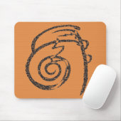 Heilendes Reiki: Mandarine-Mausunterlage Mousepad (Mit Mouse)