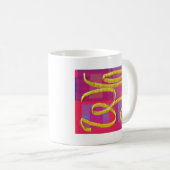 Heilendes Zeichen OM auf Silk Schirm Kaffeetasse (VorderseiteRechts)