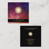 *~* Heilenergie Sonnenbrand Universe Star Kosmic Quadratische Visitenkarte (Vorne/Hinten)