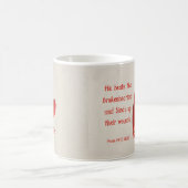 Heiler der defekte Herz-Psalm-147:3 Schrifts-Kunst Kaffeetasse (Mittel)