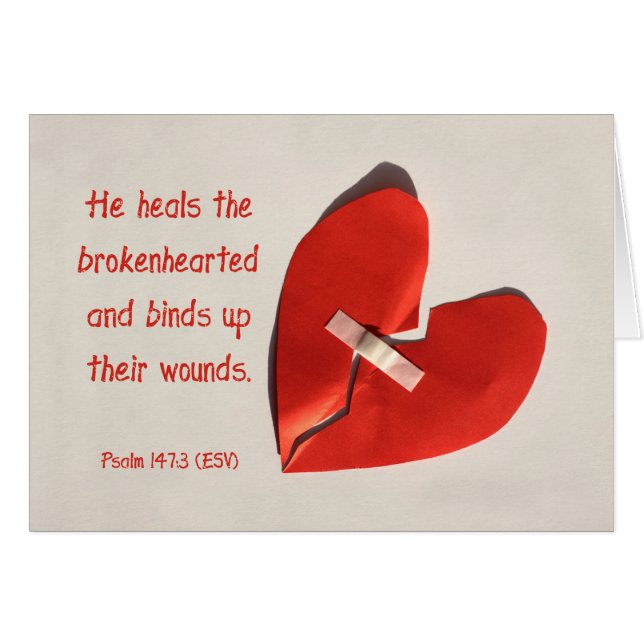 Heiler der gebrochenen Herzen Psalm 147:3 Schrift  (Vorderseite (Horizontal))