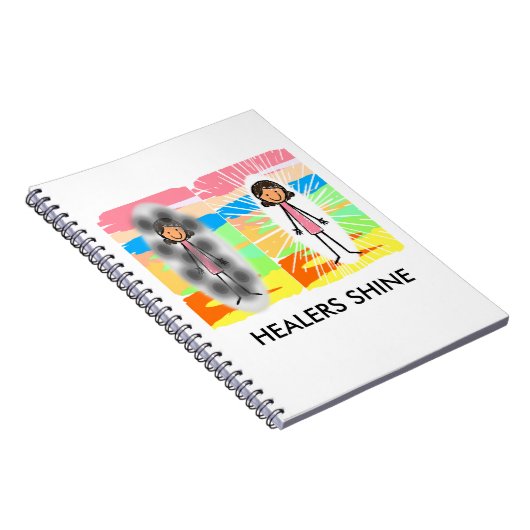 "HEILER-GLANZ" ♥ gewundenes Noteb Notizblock (Rechte Seite)