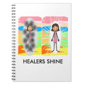 "HEILER-GLANZ" ♥ gewundenes Noteb Notizblock (Vorderseite)