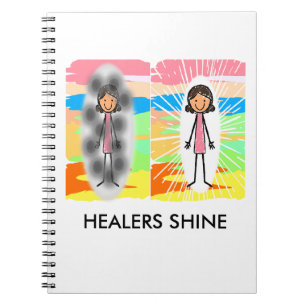 "HEILER-GLANZ" ♥ gewundenes Noteb Notizblock
