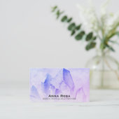 ~ Heiler Massage Reiki Amethyst Crystal Yoga Visitenkarte (Stehend Vorderseite)