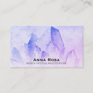 ~ Heiler Massage Reiki Amethyst Crystal Yoga Visitenkarte