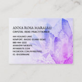 *~* Heiler Reiki Yoga Crystal Healer Amethyst Visitenkarte (Rückseite)
