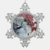 Heilerboot Schneeflocken Zinn-Ornament (Vorderseite)