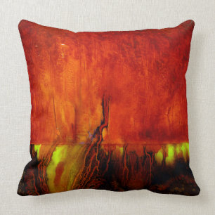 Heilfarben RED Throw Kissen -2 Verschiedene Seiten