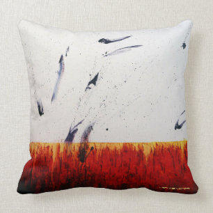 Heilfarben RED Throw Kissen von Leanne Venier