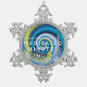 Heilferien Schneeflocken Zinn-Ornament (Vorderseite)