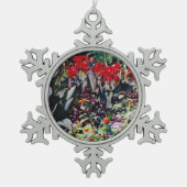 Heilgarten Schneeflocken Zinn-Ornament (Vorderseite)