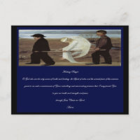 Heilgebet für die kranke Postkarte