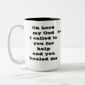 Heilgebet Isaiah 30:2 Zweifarbige Tasse (Links)