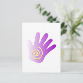 HeilHand - Lila Postkarte (Stehend Vorderseite)