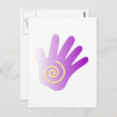 HeilHand - Lila Postkarte (Vorne/Hinten)