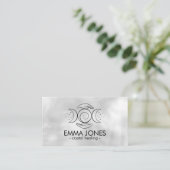 HeilHände - Triple Moon - Schwarz Visitenkarte (Stehend Vorderseite)