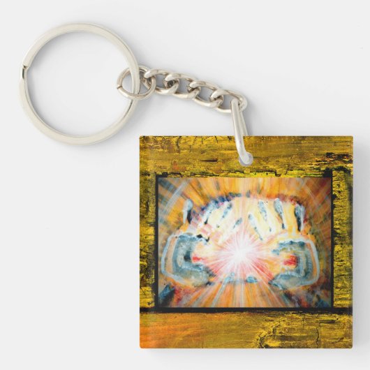 HeilHände und Schutzkreuz Schlüsselanhänger (Vorderseite)