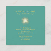 *~* HeilHände Universum Kosmische Sterne und Licht Quadratische Visitenkarte (Rückseite)