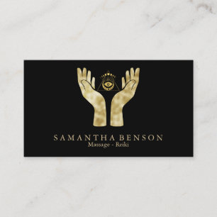 Heilhandgeber Symbol Chakra Reiki Practitioner Visitenkarte