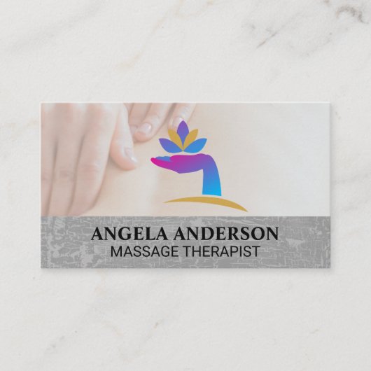 Heilhandlogo | Massage Therapy Session Visitenkarte (Vorderseite)