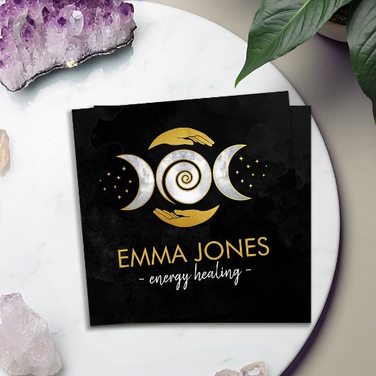 Heilhandschuhe - Dreifachmond Quadratische Visitenkarte