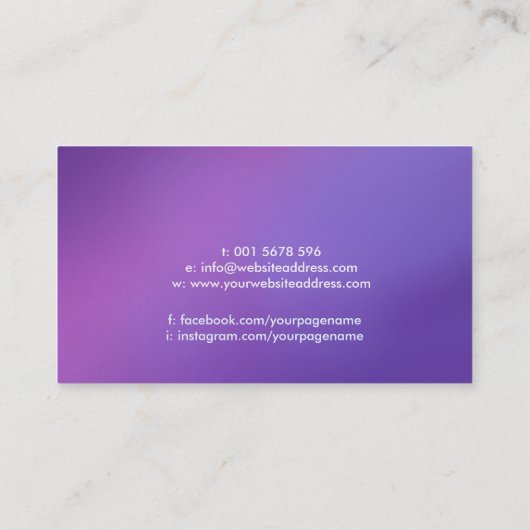 Heilhandschuhe - Energieheilung - Reiki Visitenkarte (Rückseite)