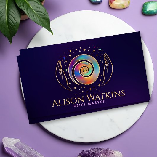 Heilhandschuhe Energiespirale Visitenkarte
