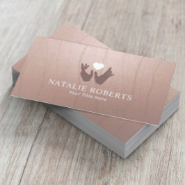 Heilhandschuhe & Herz Massage Therapie Vintage Zen Visitenkarte