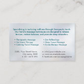 Heilhandschuhe Massagetherapeut Visitenkarte (Rückseite)