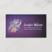 Heilhandschuhe Massagetherapeut Visitenkarte (Vorderseite)