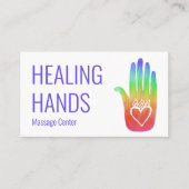 Heilhandschuhe Regenbogen farbenfroh gestrichene H Visitenkarte (Vorderseite)