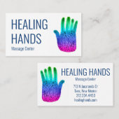 Heilhandschuhe Regenbogenfarben Wasserfarbe Visitenkarte (Vorne/Hinten)