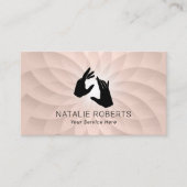 Heilhandschuhe Rose Gold Spirale Massage Wellness- Visitenkarte (Vorderseite)