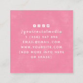 Heilhandschuhe und Mystische Mondschaum Rosa rote Quadratische Visitenkarte (Rückseite)