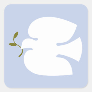 Heilig-Geist-Taube Hochzeitseinladung Briefumschla Quadratischer Aufkleber