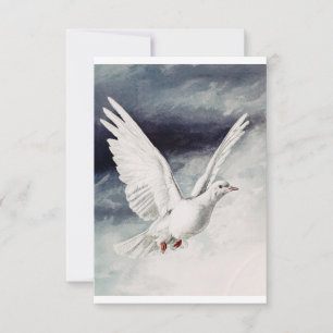 Heilig-Geist-Taube Religiöse Firmung und Frieden Dankeskarte