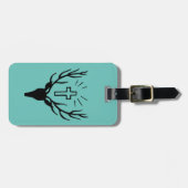 Heilig-Hubert Hirsch Gepäckanhänger (Vorderseite horizontal)