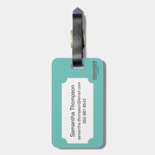 Heilig-Hubert Hirsch Gepäckanhänger (Rückseite vertikal)