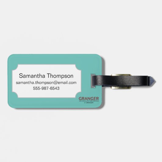 Heilig-Hubert Hirsch Gepäckanhänger (Rückseite horizontal)