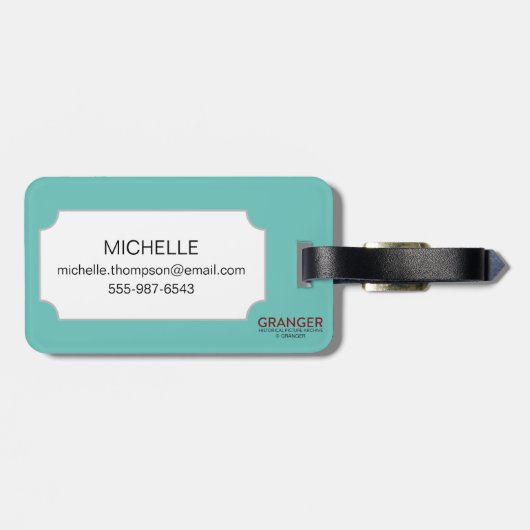 Heilig-Hubert Hirsch Gepäckanhänger (Rückseite horizontal)