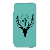 Heilig-Hubert Hirsch Incipio iPhone Geldbeutel-Hülle (Folio Vorderseite)