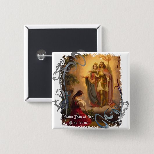 Heilig-Jeanne d'Arc Button (Vorne & Hinten)