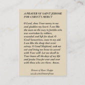 Heilig-Jerome-Schrifts-Stift-Mönch Visitenkarte (Rückseite)