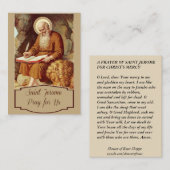 Heilig-Jerome-Schrifts-Stift-Mönch Visitenkarte (Vorne/Hinten)