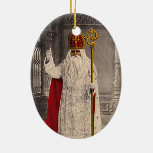 Heilig-Nicholas-Weihnachtsbaum-Verzierung Keramikornament
