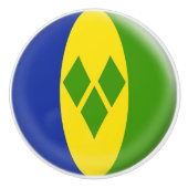 Heilig-St. Vincent und die Grenadinen-Flagge Keramikknauf (Vorderseite)