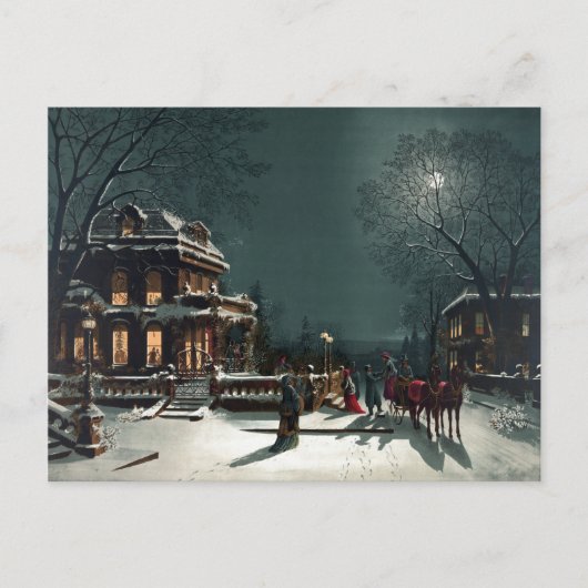 Heiligabend 1880 feiertagspostkarte (Vorderseite)